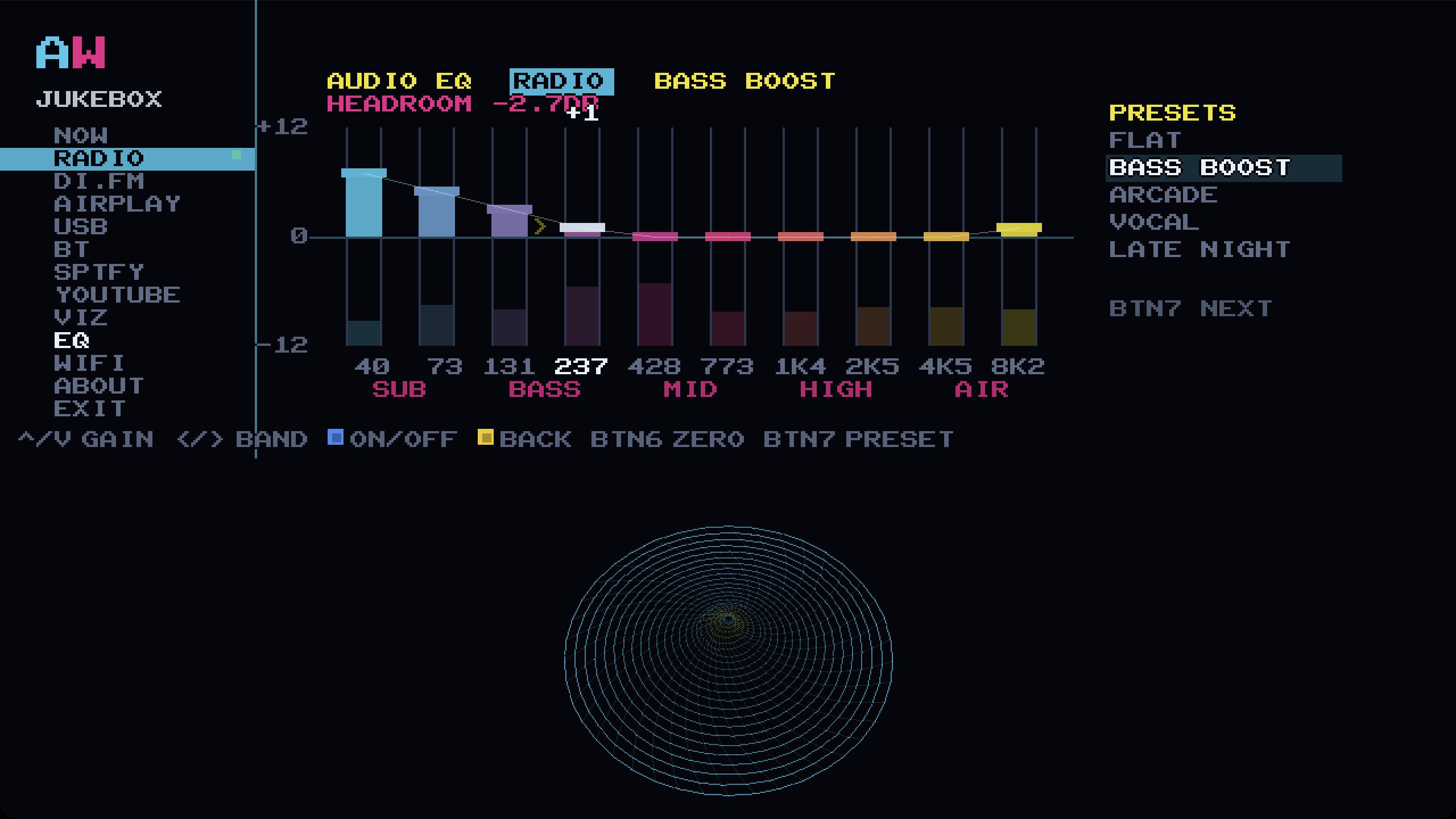 AWOW native equaliser interface