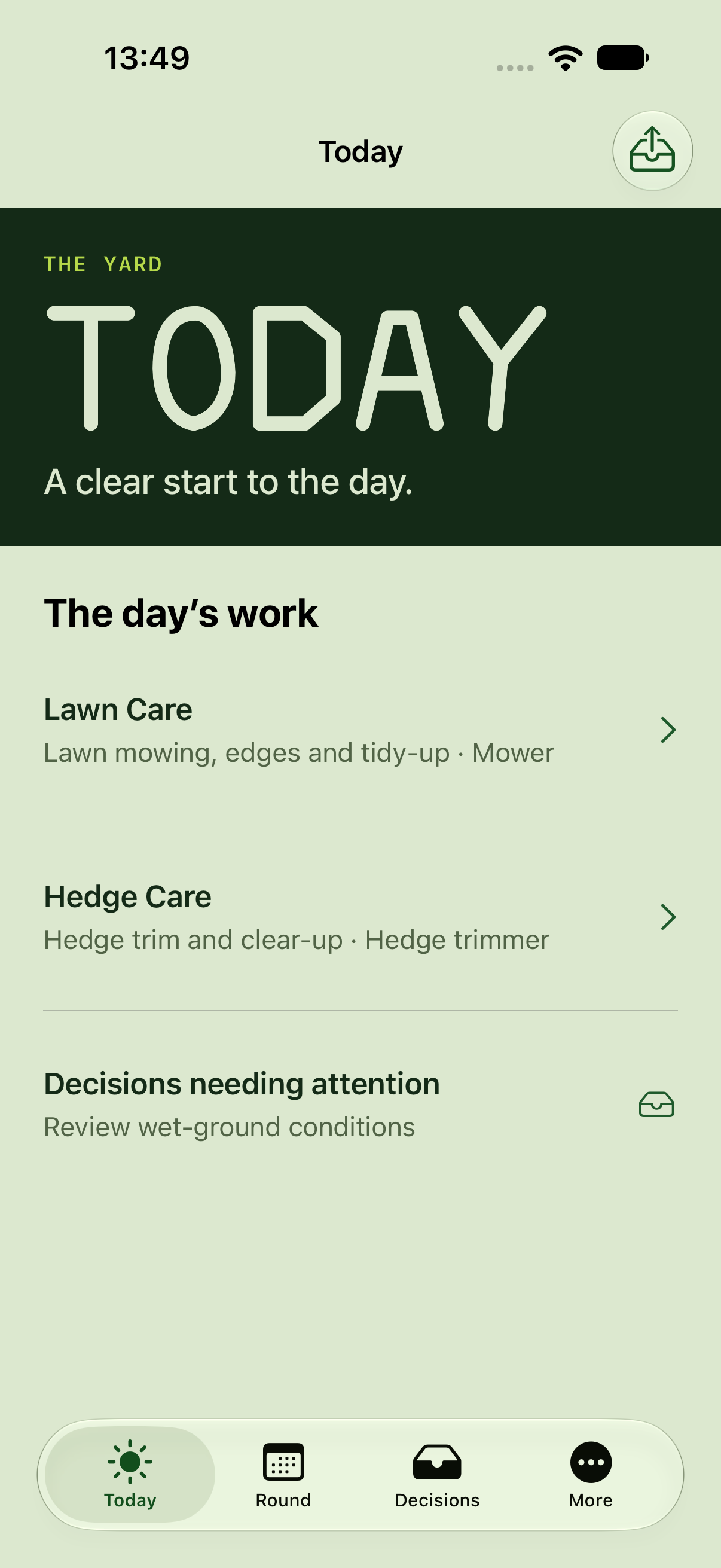 CLH Work staff overview with native iOS 27 navigation and tab bar