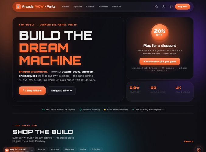 Arcade WOW — mağaza