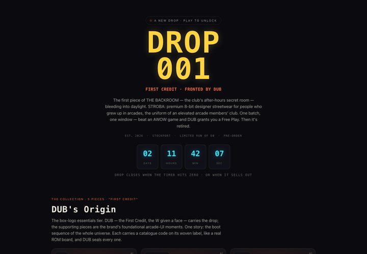 STROBA · KOLEKSİYON 001 — FIRST CREDIT