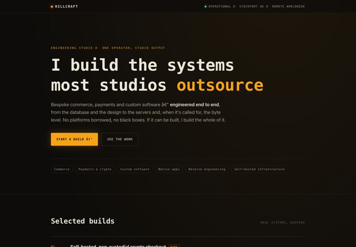 Hillcraft — Engineering Studio