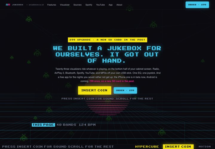 AWOW Jukebox — launch website