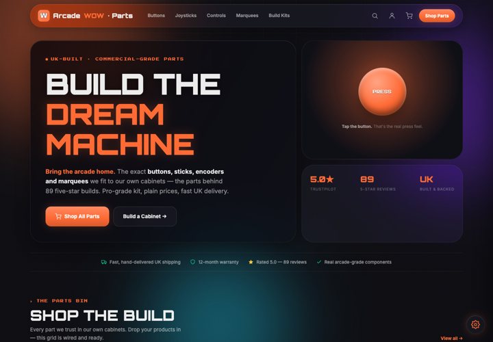 Arcade WOW Parts — Bring the Arcade Home