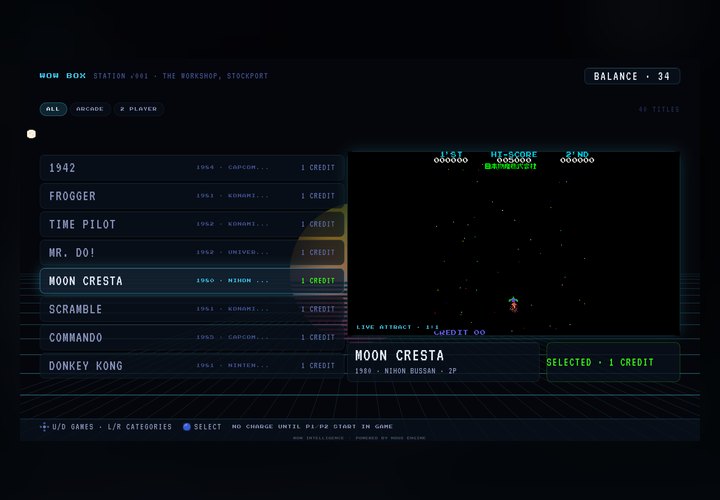 WOW Box — tanıtım ekranı ve ortak oyun kredisi