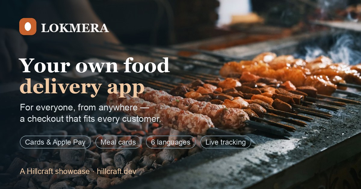 The Lokmera food delivery app running on iPhone