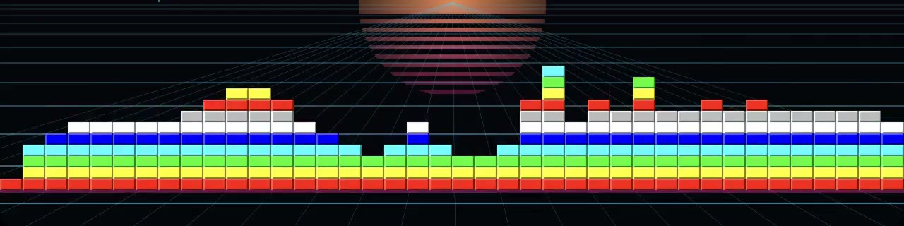 BRICKS visualizer: a brick wall equaliser knocked out band by band