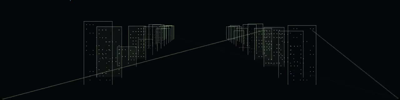 CITY visualizer: a neon skyline rising and falling with the spectrum