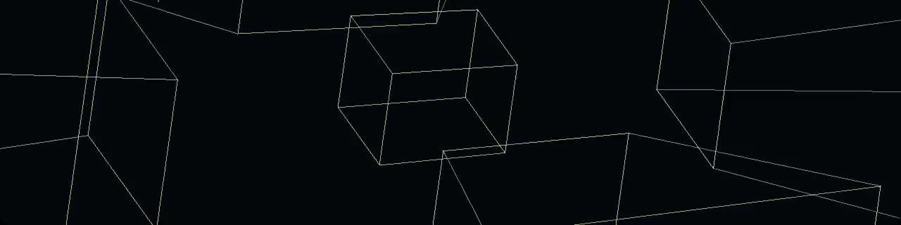 HYPERCUBE visualizer: a wireframe four-dimensional cube turning inside out