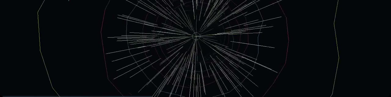 JUMPGATE visualizer: ten gates punching past the camera on the beat