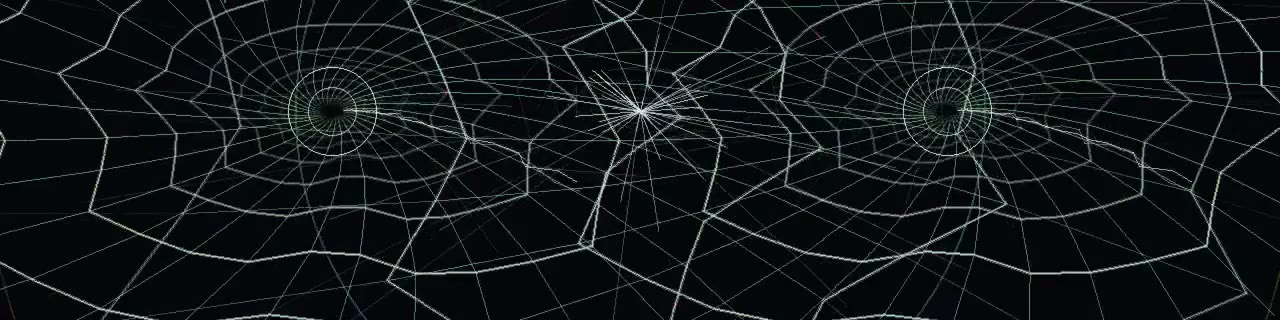 MAELSTROM visualizer: eighteen rings falling away down a long drop