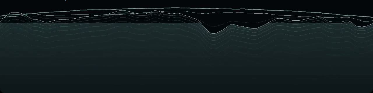 MERCURY visualizer: a pool of liquid metal rippling to the music