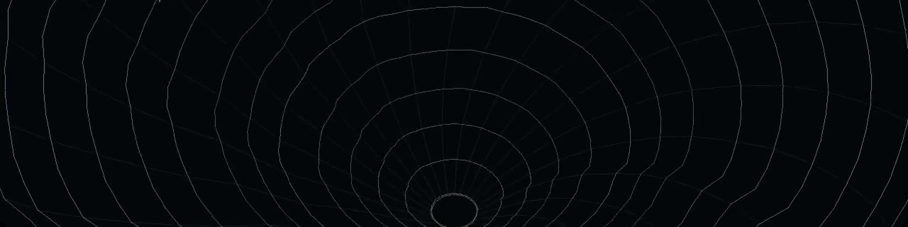 WELL visualizer: a lattice funnel that deepens on the bass